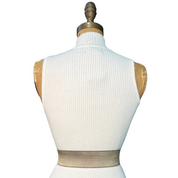 EMMANUELLE KHANH Vintage Elastic Cowhide Leather Belt with Rope Buckle – 1980s main image 6
